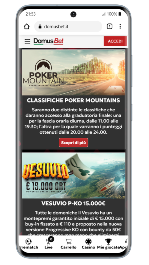 Poker al Casinò Domusbet