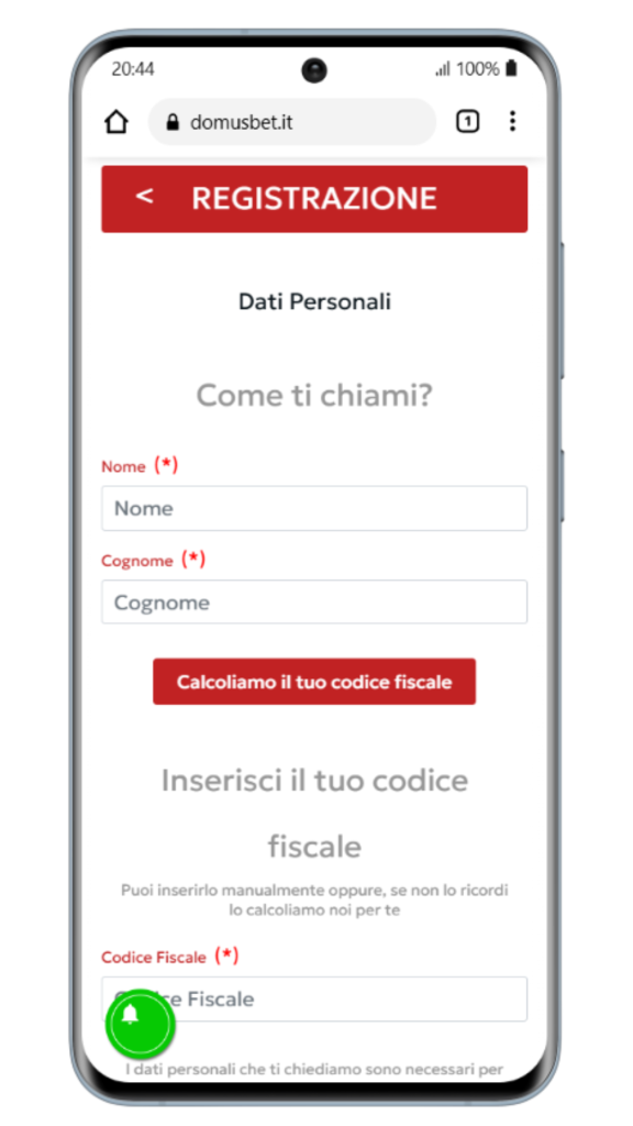 Registrazione al casinò Domusbet in base ai passaggi